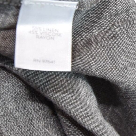 Pure Jill Gray Taupe Cropped Wrap Pants Size 4X Linen Blend Soft Wide Leg - Picture 12 of 12